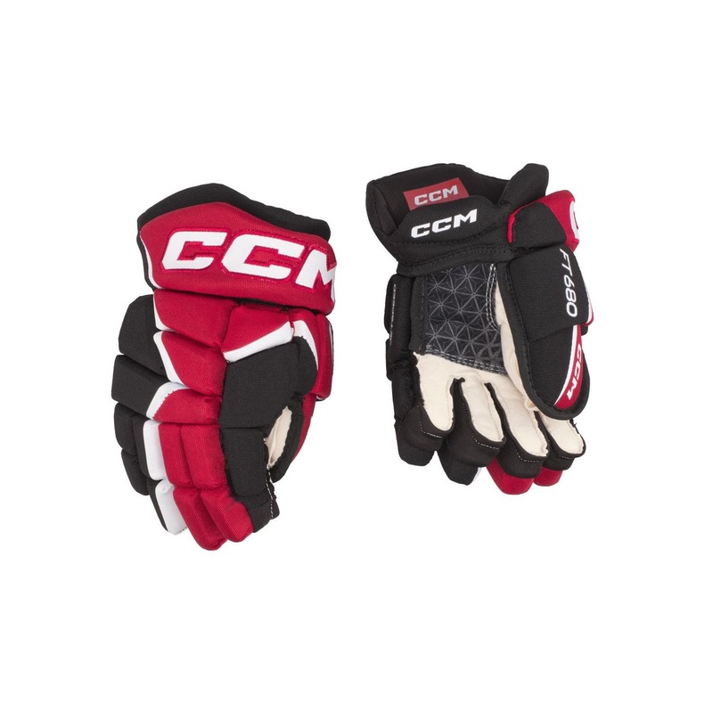 CCM Glove Jetspeed 680 Jr BLACK/RED/WHITE