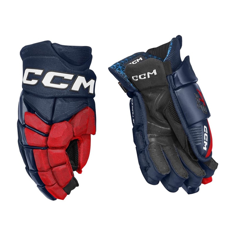 CCM Glove Jetspeed FT8 Pro Jr Navy/Red/White