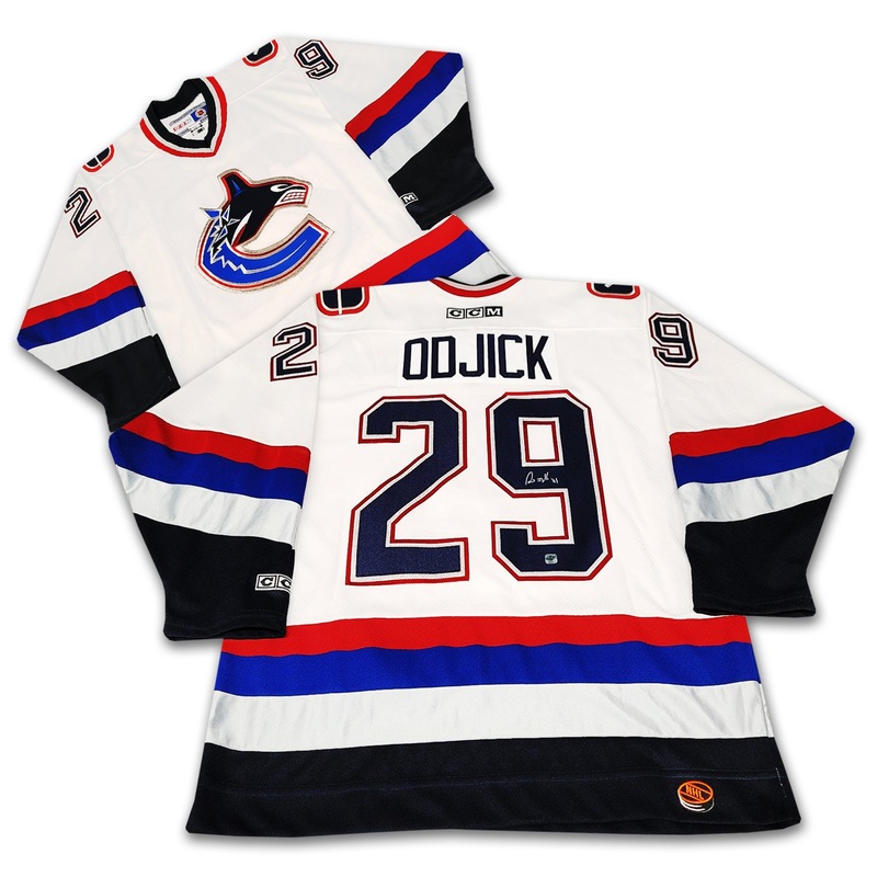 Gino Odjick Vancouver Canucks White Orca CCM Jersey