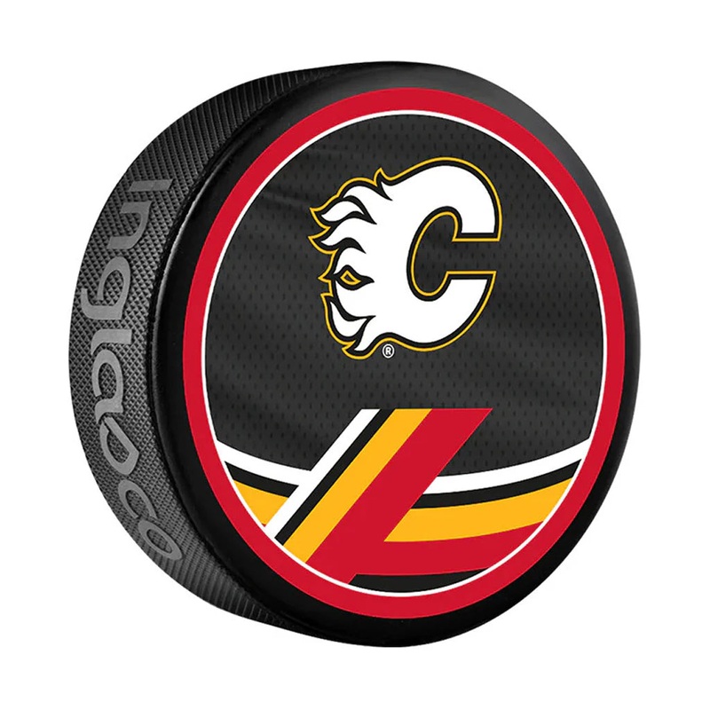Pre-Order – Sean Monahan Autographed Calgary Flames Reverse Retro Hockey Puck