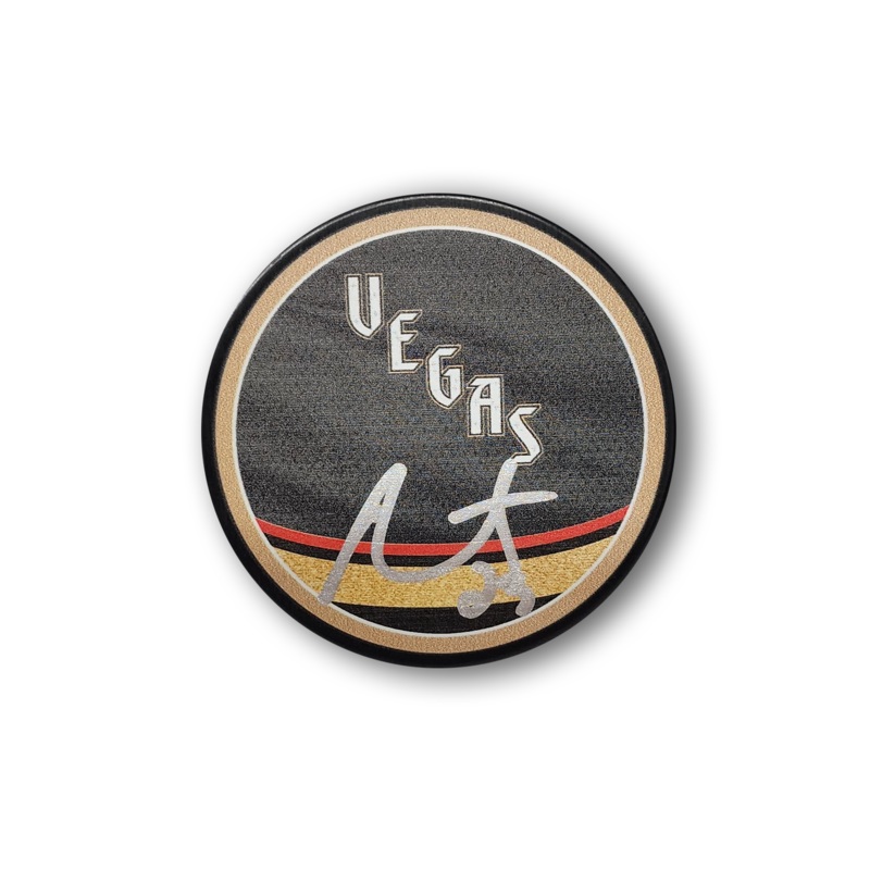 Alec Martinez Autographed Vegas Golden Knights Reverse Retro Hockey Puck