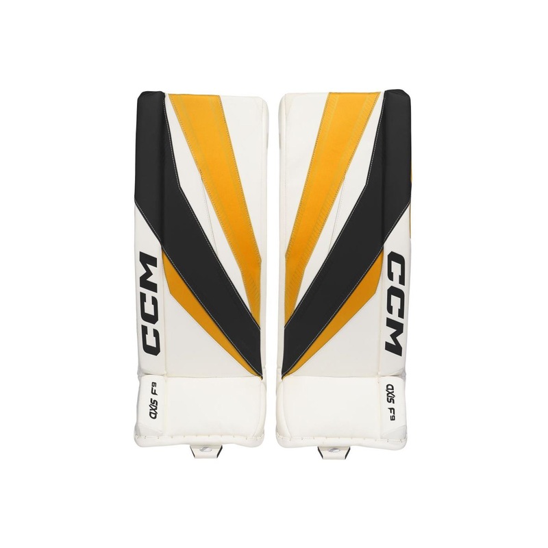 CCM Goalie Leg Pads Axis F9 Sr Boston