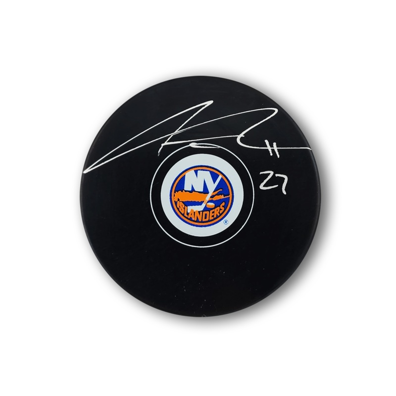 Anders Lee Autographed New York Islanders Hockey Puck