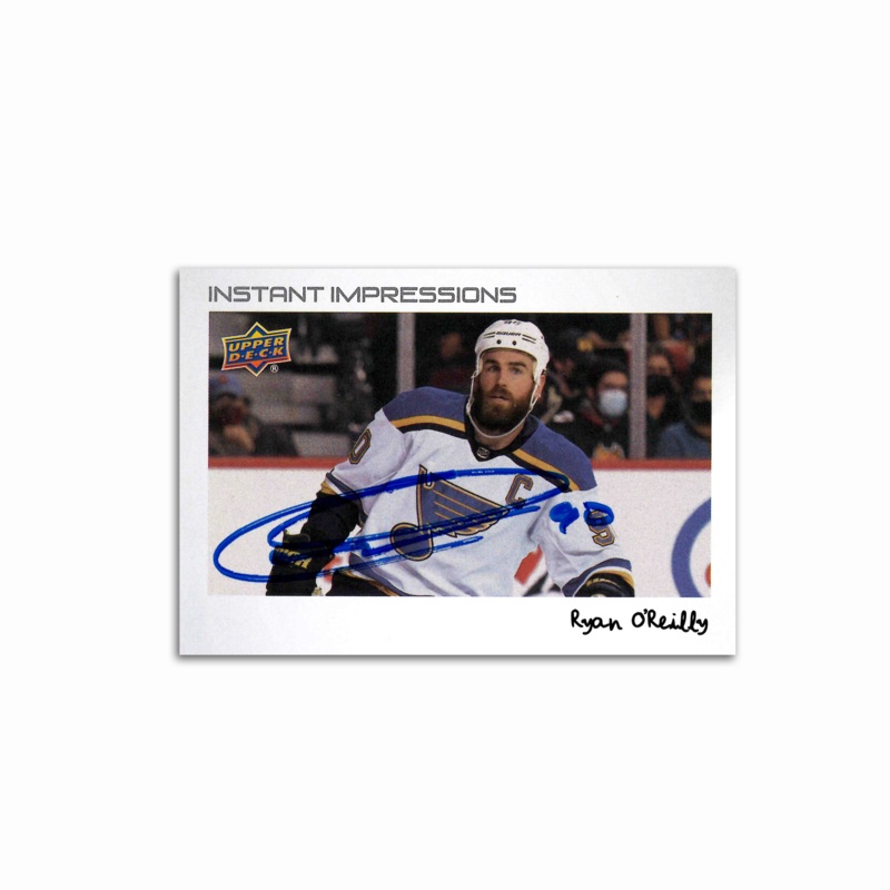 Ryan O’Reilly Autographed St. Louis Blues Instant Impressions Hockey Card