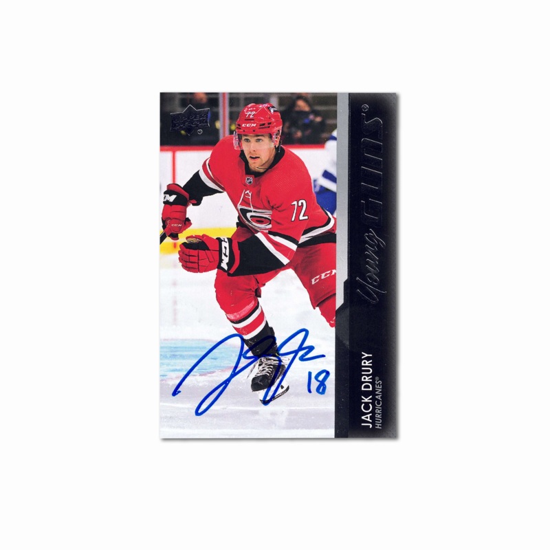 2021-22 UD Young Guns #731 JACK DRURY Autographed Rookie Card