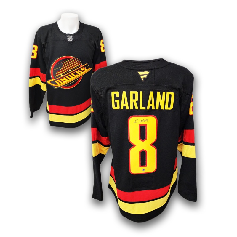Conor Garland Autographed Vancouver Canucks Alternate Fanatics Premium Jersey