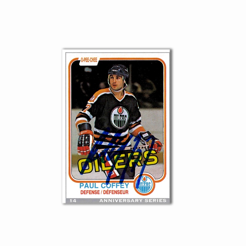 1992-93 Anniversary Series OPC #111 PAUL COFFEY Autographed Rookie Card