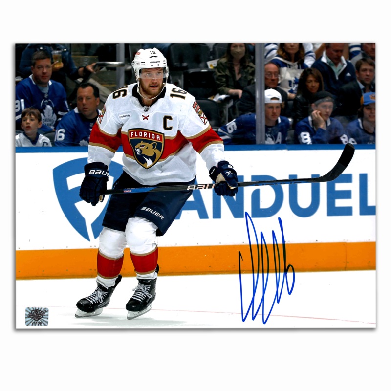 Aleksander Barkov Autographed Florida Panthers Away 8×10 Photo