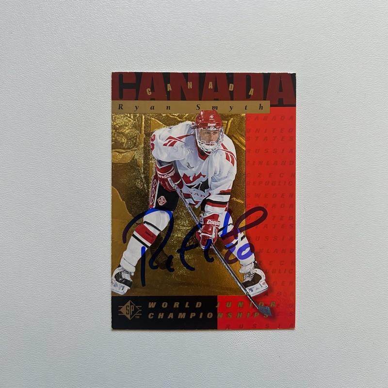1994-95 UD SP Canada World Junior #142 RYAN SMYTH Autographed Rookie Card