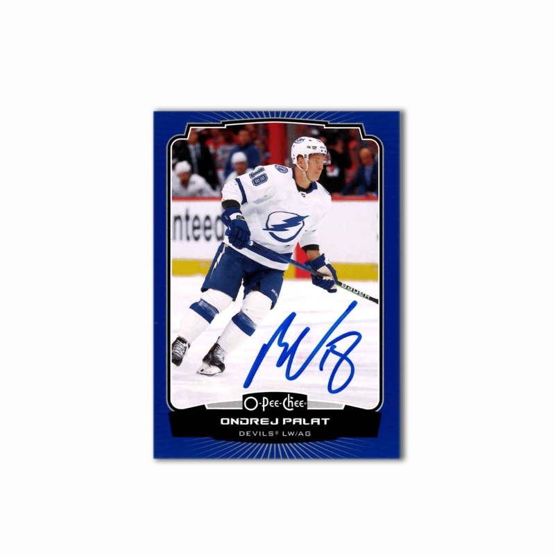 Ondrej Palat Autographed Tampa Bay Lightning Blue O-Pee-Cee 2022-23 Hockey Card
