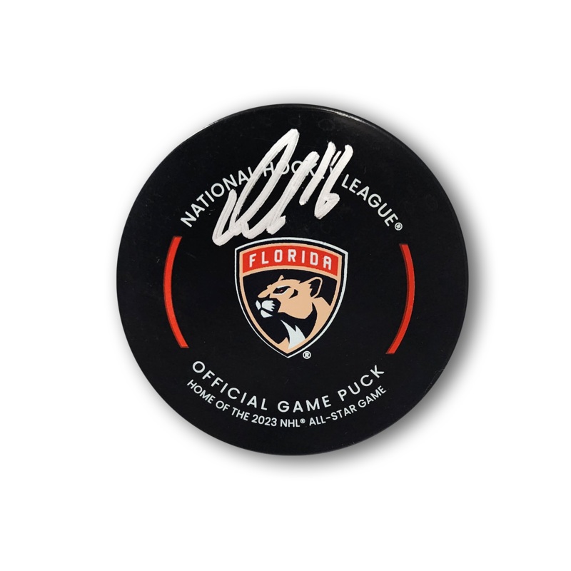 Aleksander Barkov Autographed Florida Panthers Official Hockey Puck
