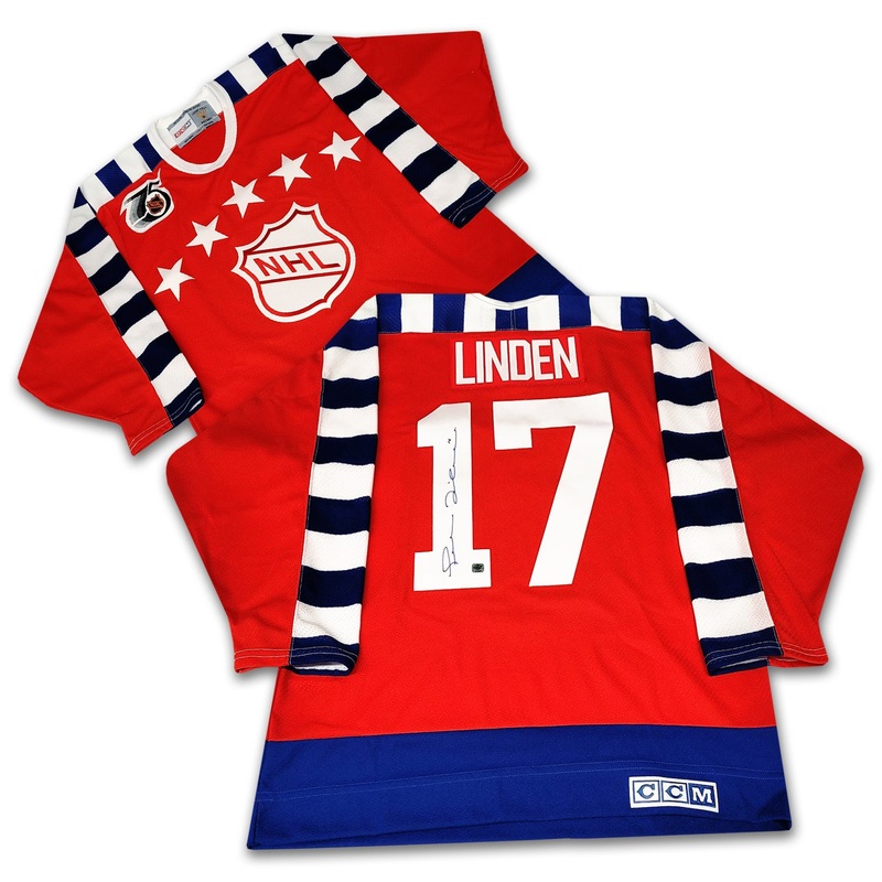 Trevor Linden 1992 All Star Game Red CCM Jersey