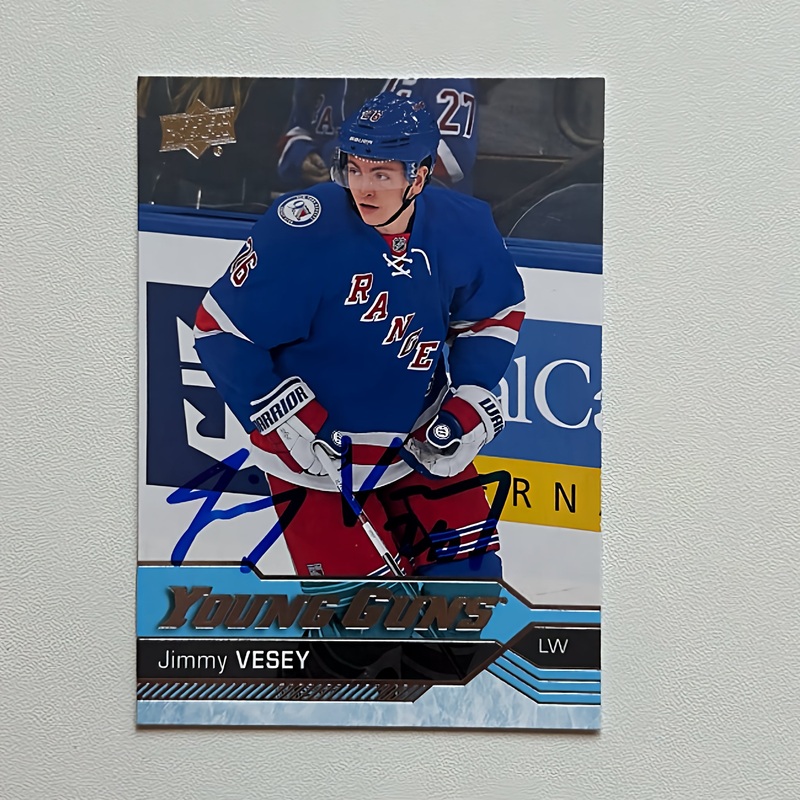 2016-17 UD Young Guns #218 JIMMY VESEY Autographed Rookie Card