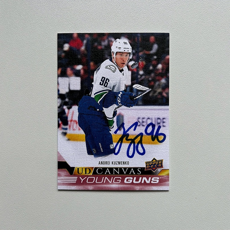 2022-23 UD Young Guns Canvas C222 ANDREI KUZMENKO Autographed Rookie Card