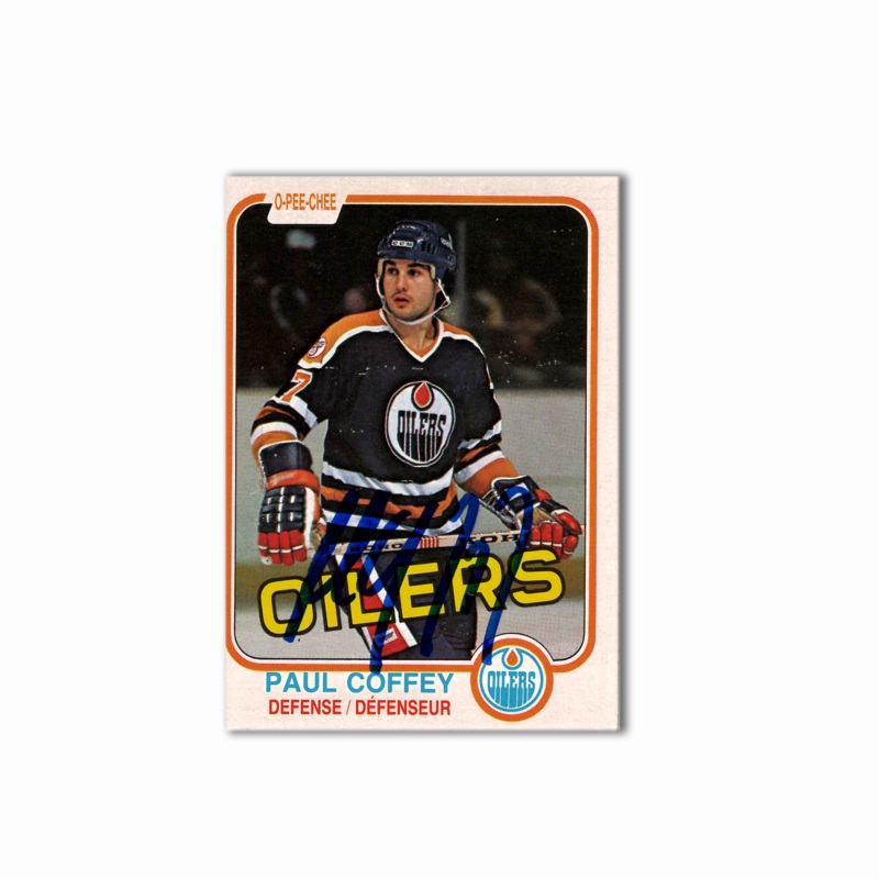 1981-82 OPC #111 PAUL COFFEY Autographed Rookie Card