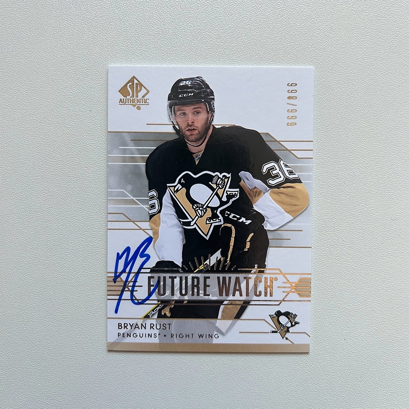 2014-15 SP Authentic Future Watch #238 BRYAN RUST Autographed Rookie Card – #/999