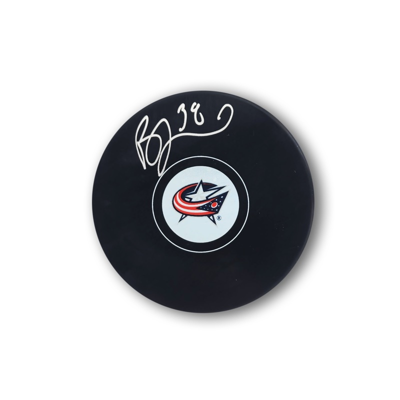 Boone Jenner Autographed Columbus Blue Jackets Hockey Puck