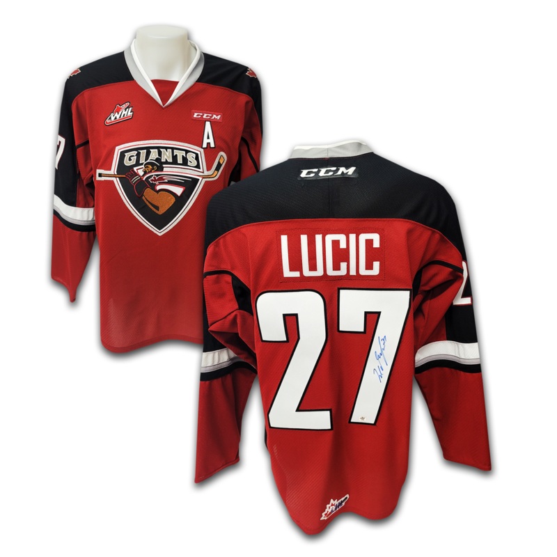 Milan Lucic Autographed Vancouver Giants Red CCM Jersey