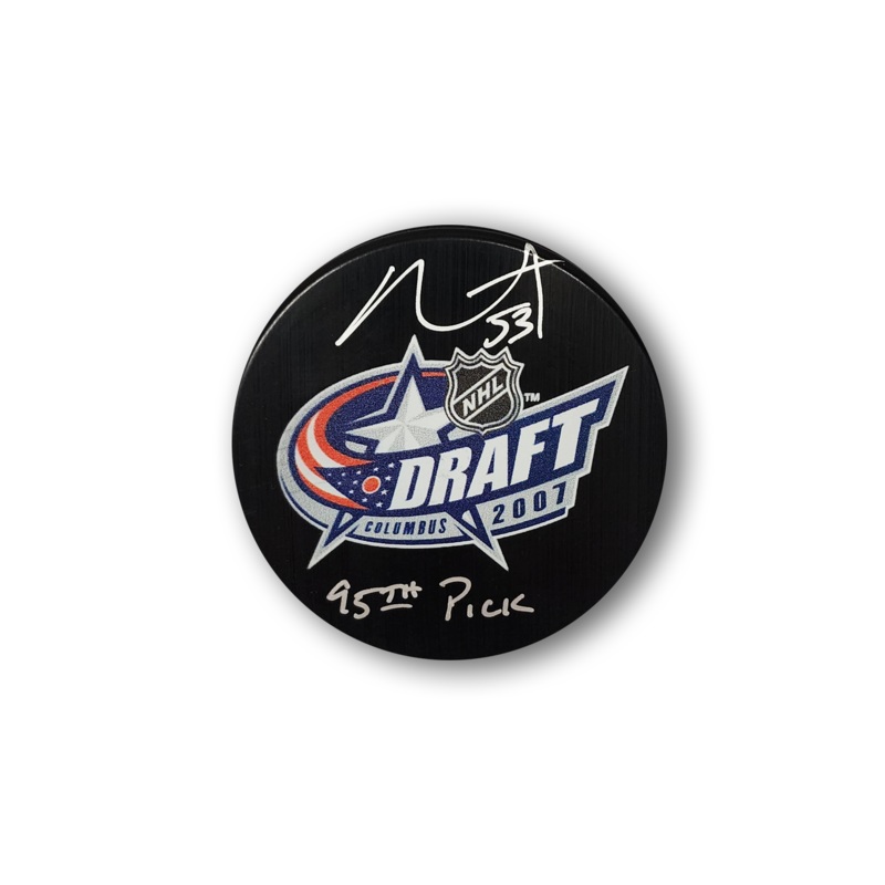 Alec Martinez Autographed 2007 NHL Draft Hockey Puck Inscribed 95th Pick