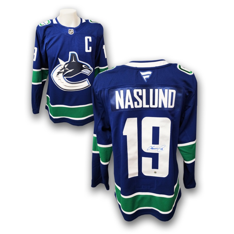 Marcus Naslund Autographed Vancouver Canucks Home Fanatics Premium Jersey