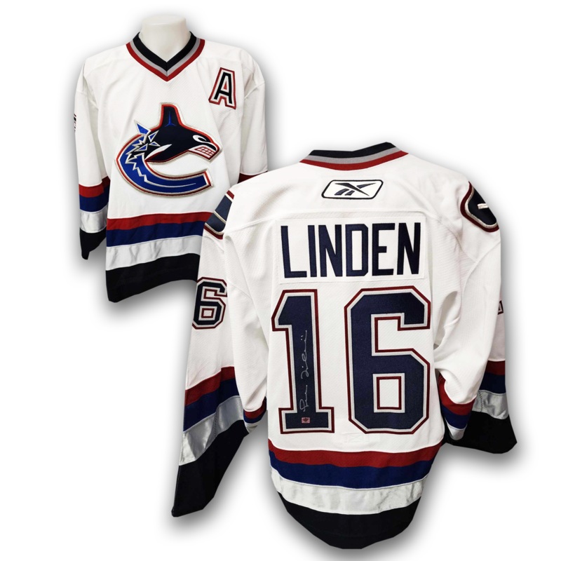 Trevor Linden Autographed Vancouver Canucks Authentic Away Reebok Jersey