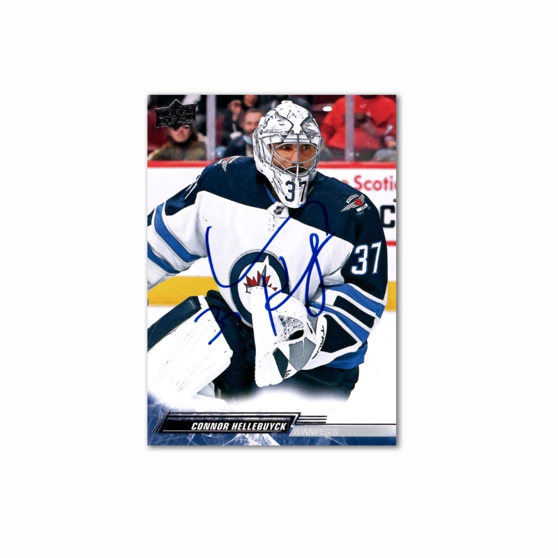 Connor Hellebuyck Autographed Winnipeg Jets Hockey Card