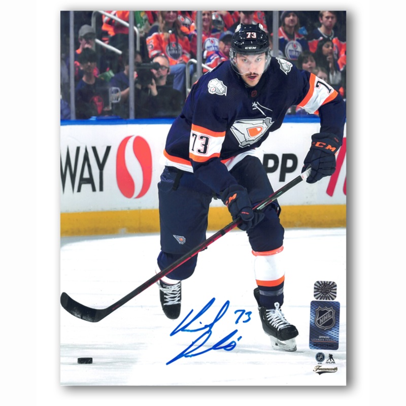 Vincent Desharnais Autographed Edmonton Oilers Autographed Reverse Retro 2.0 8×10 Photo