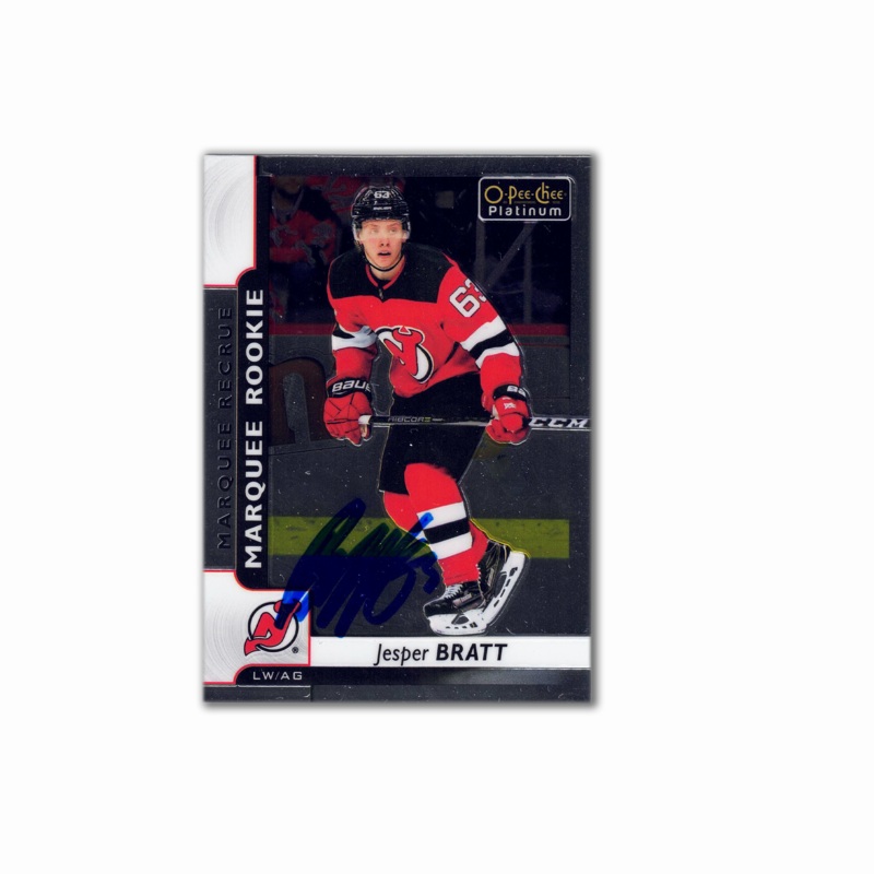 2017-18 OPC Marquee Rookies Platinum #197 JESPER BRATT Autographed Rookie Card