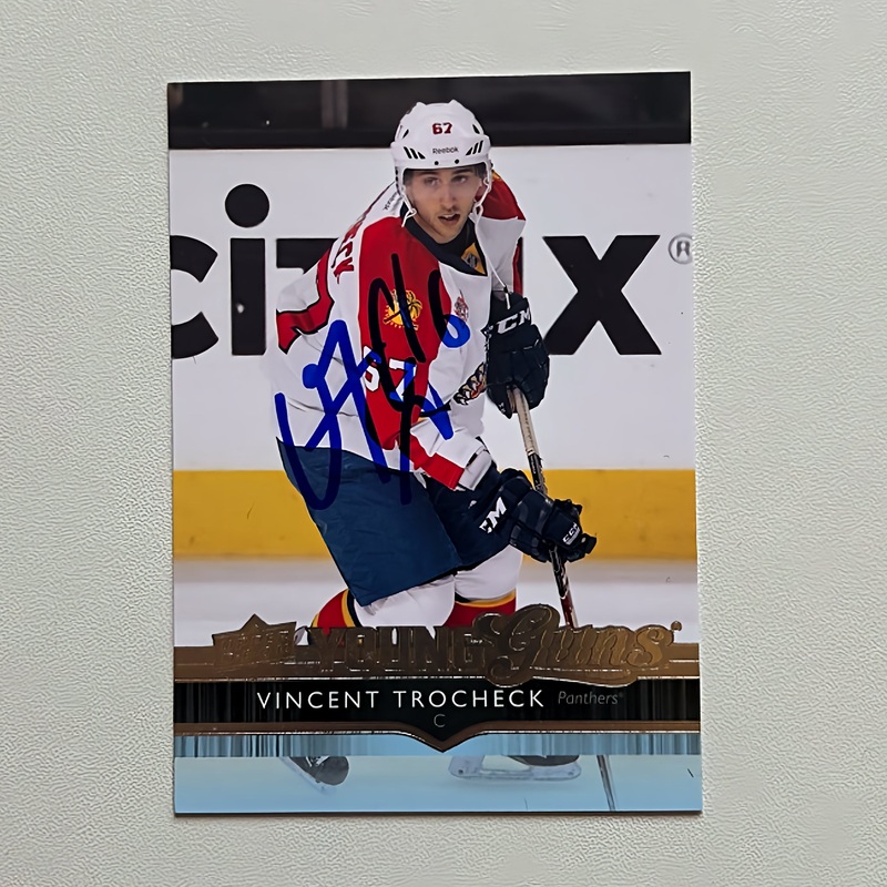 2014-15 UD Young Guns #226 VINCENT TROCHECK Autographed Rookie Card