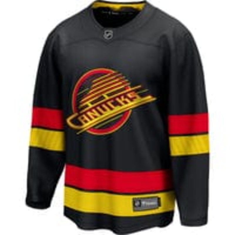 Fanatics Breakaway Senior Alternate Jersey – Vancouver Canucks Third Black Skate
