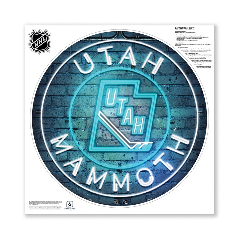 Utah Mammoth | 28 Round Repo Wall Decal | Neon State