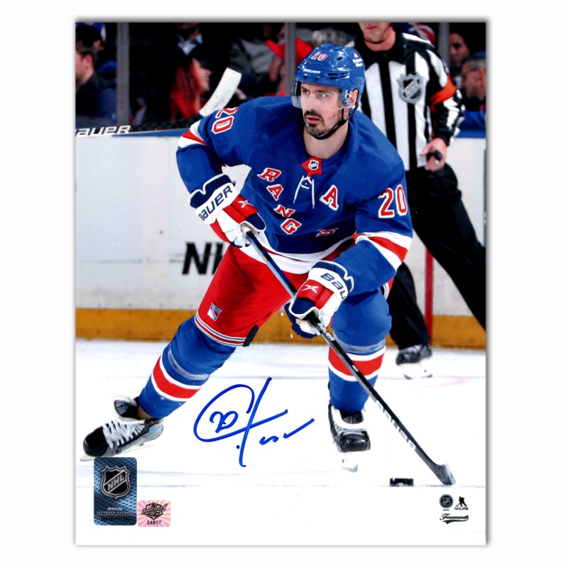 Chris Kreider Autographed New York Rangers Home 8×10 Photo