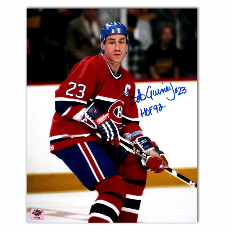 Bob Gainey Autographed Montreal Canadiens Home 8×10 Photo (Close Up)