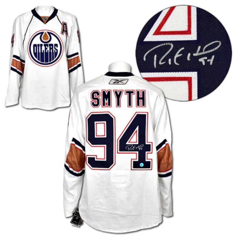 Ryan Smyth Edmonton Oilers Autographed White Reebok Authentic Jersey