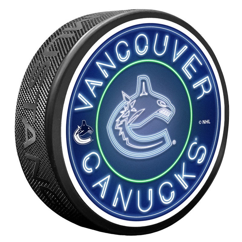 Vancouver Canucks Puck – Neon