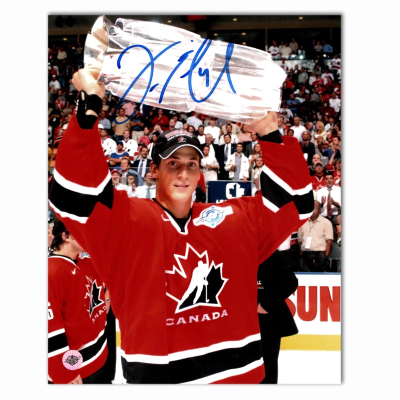 Vincent Lecavalier Autographed 2004 World Cup Of Hockey Celebration 8×10 Photo