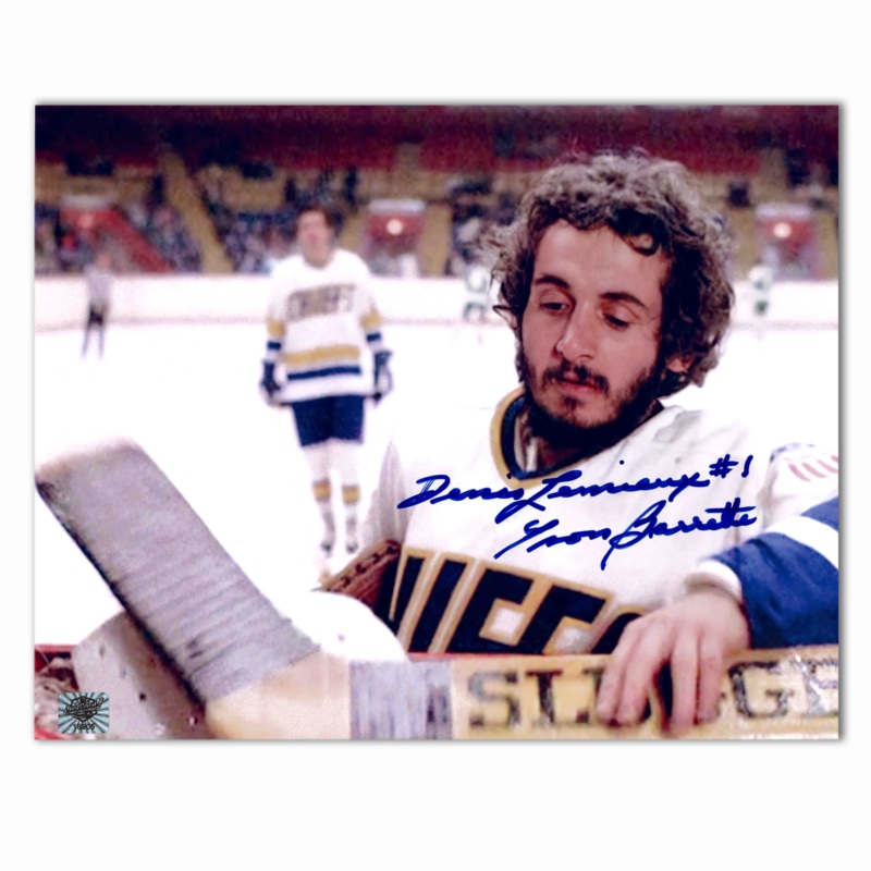 Yvon Barrette Autographed Slap Shot White 8×10 Photo
