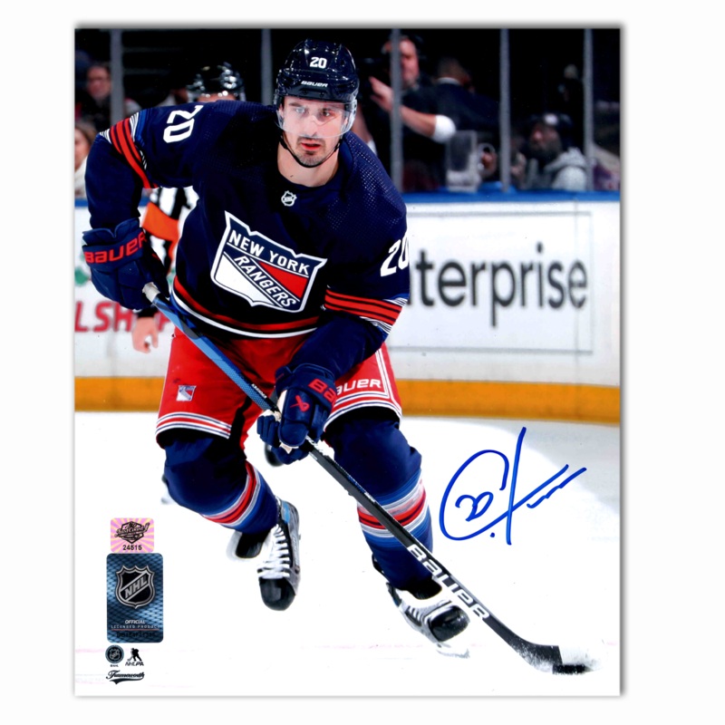 Chris Kreider Autographed New York Rangers Alternate 8×10 Photo