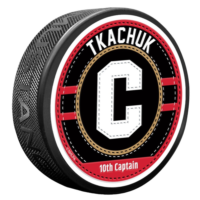 Brady Tkachuk Puck – Captain Jersey Stitch