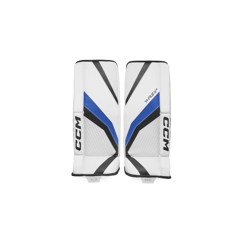 CCM Goalie Leg Pads YTflex 3 White/Royal/Black