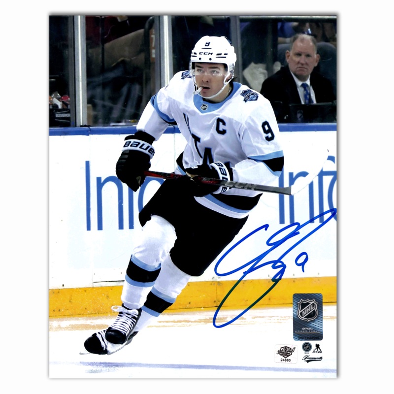 Clayton Keller Autographed Utah Hockey Club Away 8×10 Photo