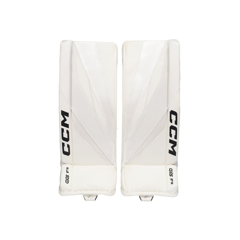 CCM Goalie Leg Pads Axis F9 Sr White