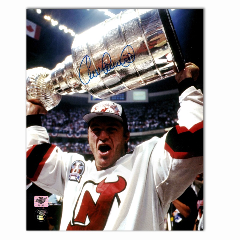 Claude Lemieux Autographed New Jersey Devils 1995 Stanley Cup 8×10 Photo