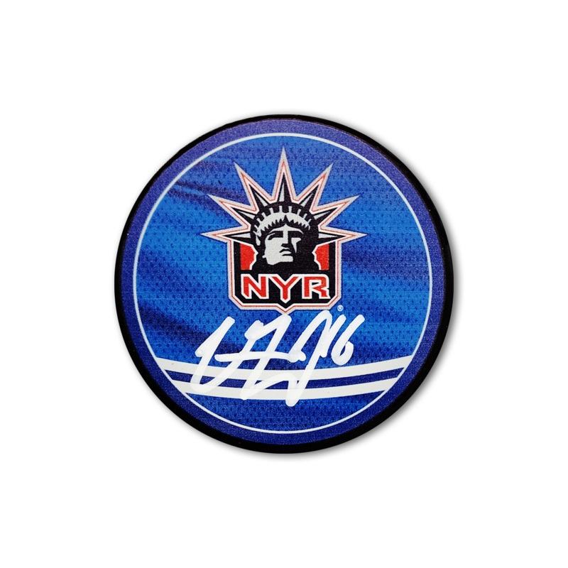 Vincent Trocheck Autographed New York Rangers Reverse Retro 2.0 Hockey Puck