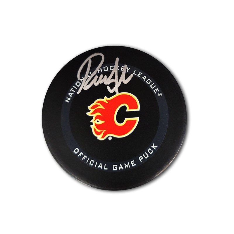 Rasmus Andersson Calgary Flames Official Autographed Hockey Puck