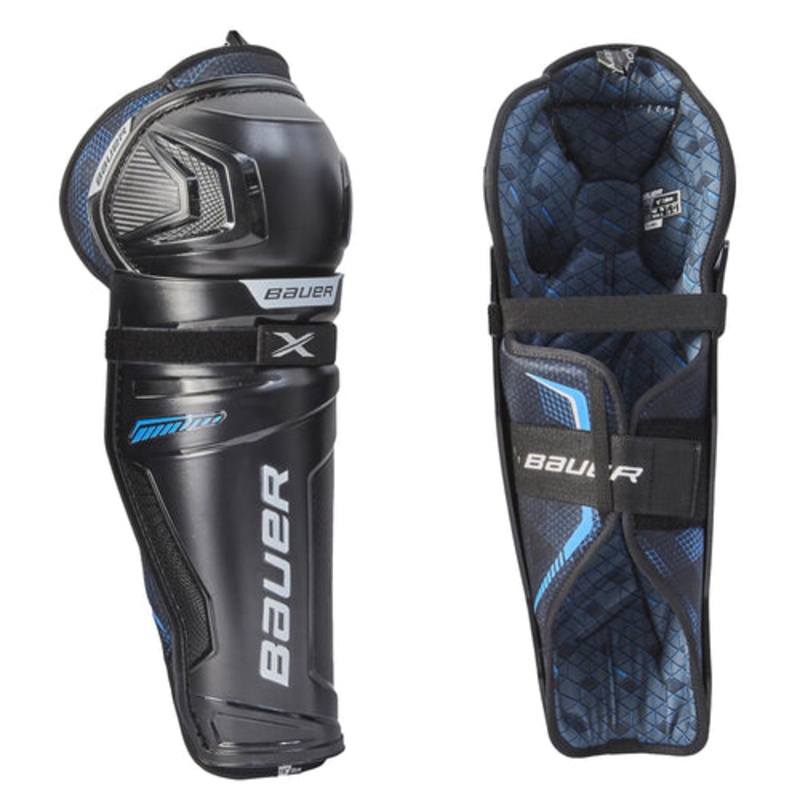 X Hockey Shin Guard Senior|BLACK|15″