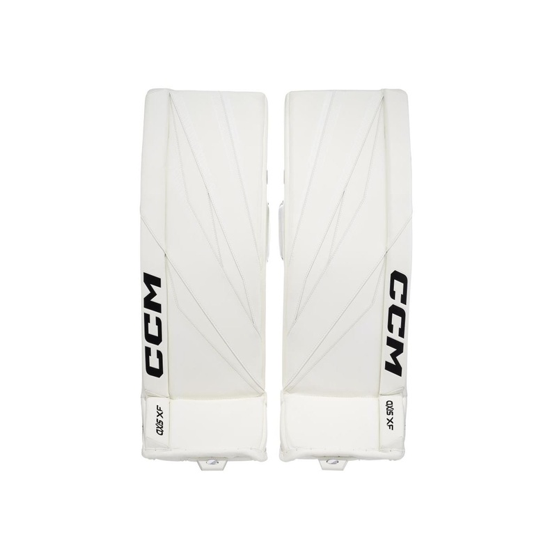CCM Goalie Leg Pads Axis XF Sr White