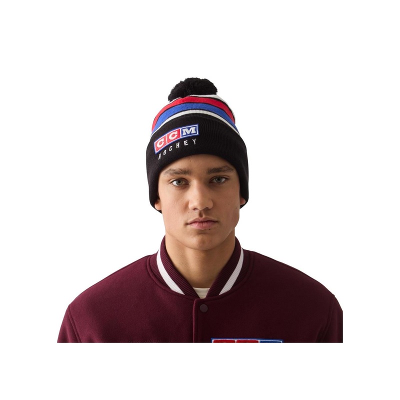 CCM Vintage Fall Pom Knit Yth Black