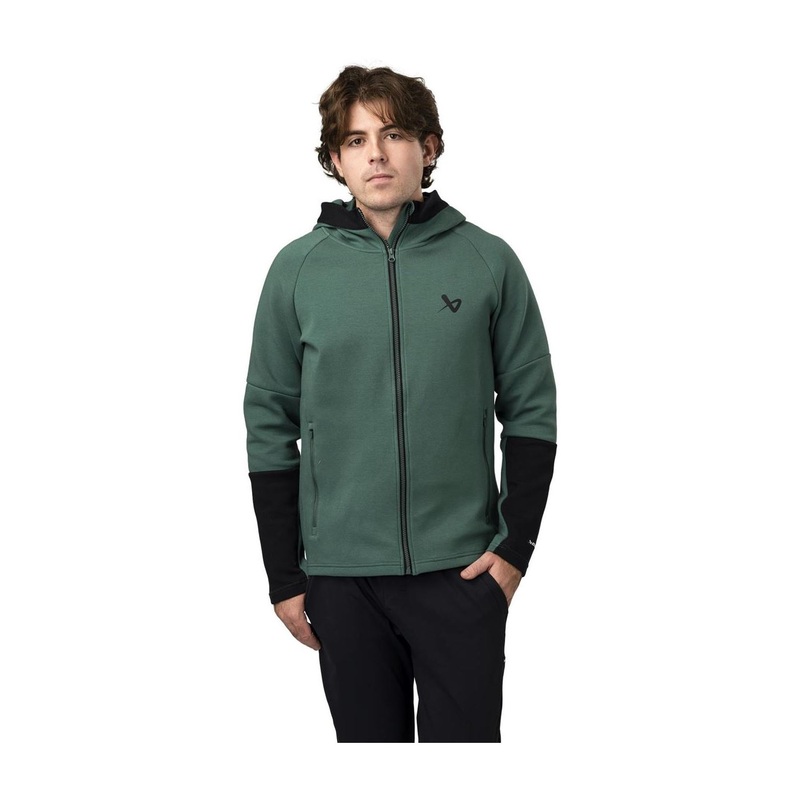 Bauer Sweater FLC Colorblock Fullzip Sr Green