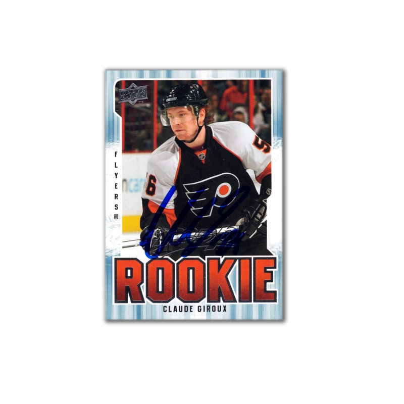 2008-09 UD MVP Rookie #350 CLAUDE GIROUX Autographed Rookie Card
